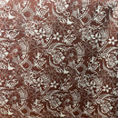 Polynesian Tribal Print Fabric | Chambray (Denim Look)