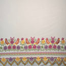 Floral Bird Embroidered Polyester Fabric | Islands Fabric