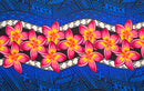 Plumeria Zig Zag Middle Border Sarong | Islands Fabric