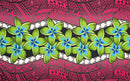 Plumeria Zig Zag Middle Border Sarong | Islands Fabric