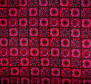 Traditional Polynesian Tapa checkered design Fabric| Cotton Light Barkcloth