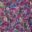 Purple Floral Plant Printed Spandex | Blue Moon Fabrics