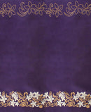 Tiare & Swirls Double Border Fabric | Glitter Polyester