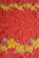 Hibiscus Double Border Polyester Fabric | Islands Fabric