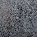 Monstera Leaf Tiara | Polyester Foil Printed Fabric Silver