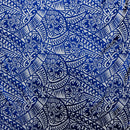 Traditional Polynesian Tattoo Hibiscus Design  Polyester Foil Fabric | Islands Fabric