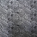 Traditional Polynesian Tattoo Hibiscus Design  Polyester Foil Fabric | Islands Fabric