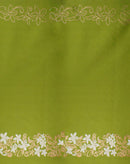 Tiare & Swirls Double Border Fabric | Glitter Polyester