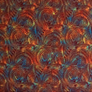Traditional Polynesian Tattoo Design Watercolor Fabric | Polyester