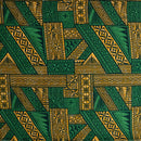Traditional Tongan Geometric Design Peachskin Fabric | Islands Fabric