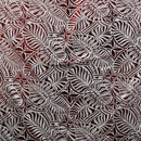 Monstera Leaf Tiara | Polyester Foil Printed Fabric Maroon