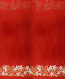 Tiare & Swirls Double Border Fabric | Glitter Polyester