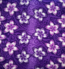 Plumeria Traditional Tattoo background Peachskin Fabric | Islands Fabric