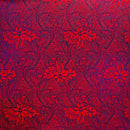 Traditional Polynesia Tattoo Gardenia Taitensis & Tropical Leaves Fabric | Foil