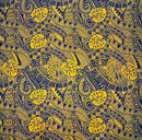 Traditional Polynesian Tapa Monstera leaves design Fabric | Polyester