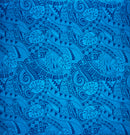 Traditional Polynesian Tapa Monstera leaves design Fabric | Polyester