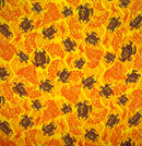 Sea Turtles w/ Traditional Polynesian Tattoo Patches Rayon Fabric | Islands Fabric