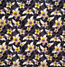 Plumeria & Tropical Leaves Print Fabric | Rayon Poplin