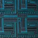 Polynesian Geometric Symmetrical design Peachskin Fabric | Islands Fabric