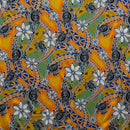 Tiare Sea Turtles Polynesian Tribal Design Fabric| Rayon