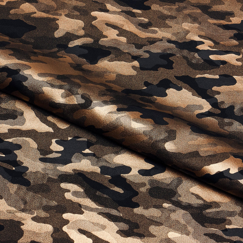 Camo Foil Spandex Fabric | Blue Moon Fabrics