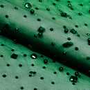 Brilliance Beaded with Rhinestone Stretch Mesh Fabric | Blue Moon Fabrics