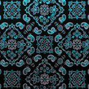 Bandana Foil Printed Spandex Fabric | Blue Moon Fabrics