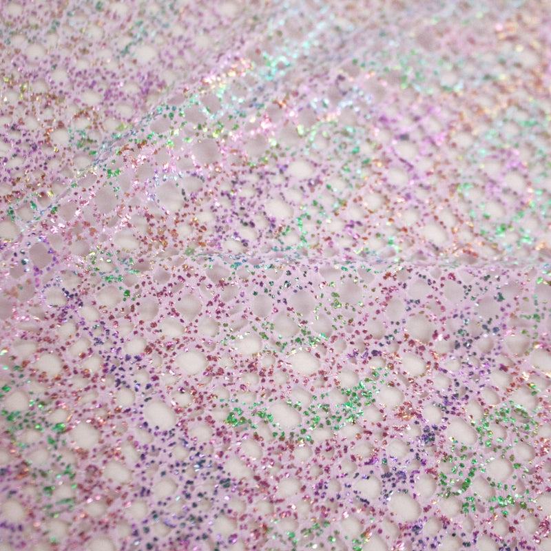 Centerstage Foiled Stretch Netting | Blue Moon Fabrics