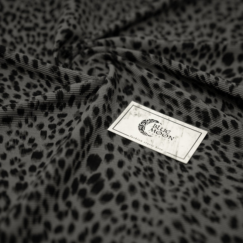 Cheetah Ribbed Fabric | Blue Moon Fabrics