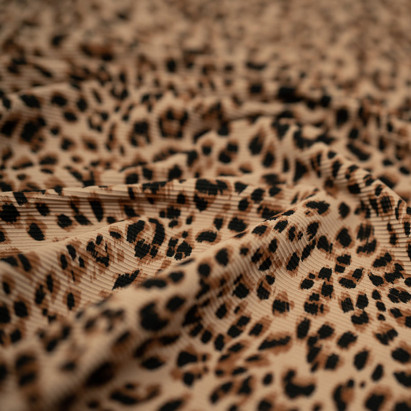 Cheetah Ribbed Fabric | Blue Moon Fabrics