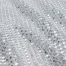 Chequered Knitted Lace Sequin Fabric | Blue Moon Fabrics