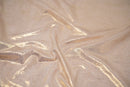 Claudette Creased Foiled Spandex Fabric | Blue Moon Fabrics