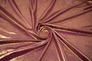 Claudette Creased Foiled Spandex Fabric | Blue Moon Fabrics