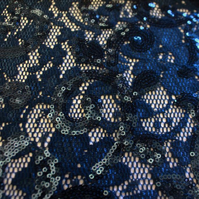 Cottage Garden Stretch Lace Sequin | Blue Moon Fabrics