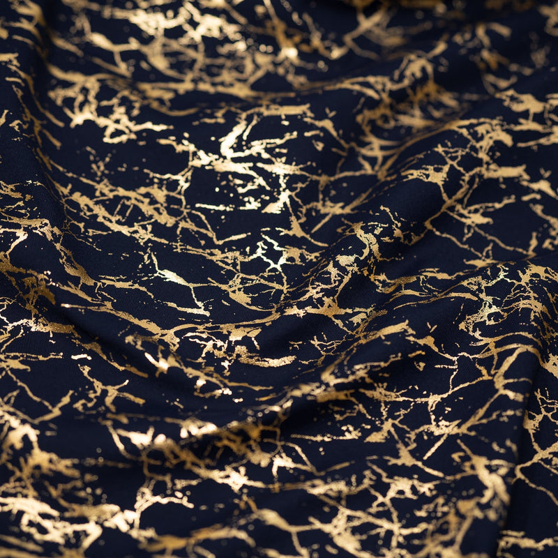 Cracked Foil Printed Microflex Fabric | Blue Moon Fabrics