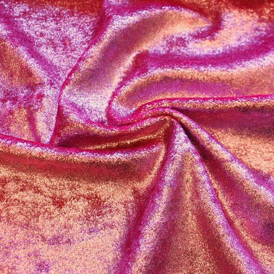 D Isis Foiled Stretch Velvet | Blue Moon Fabrics