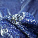 Denim Printed Flip Sequin on Spandex Fabric | Blue Moon Fabrics