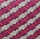 Plum color Diagonal Tiare Lei Polyester Fabric