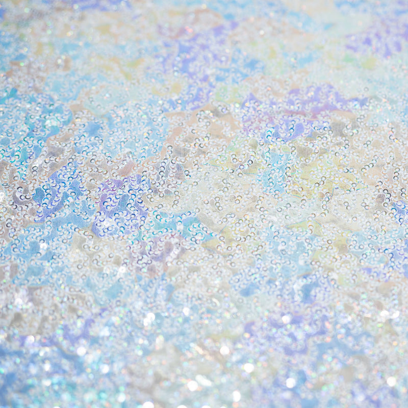 Elizabeth Foil Sequin Spandex Fabric | Blue Moon Fabrics