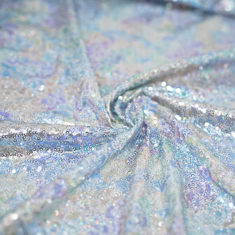 Elizabeth Foil Sequin Spandex Fabric | Blue Moon Fabrics