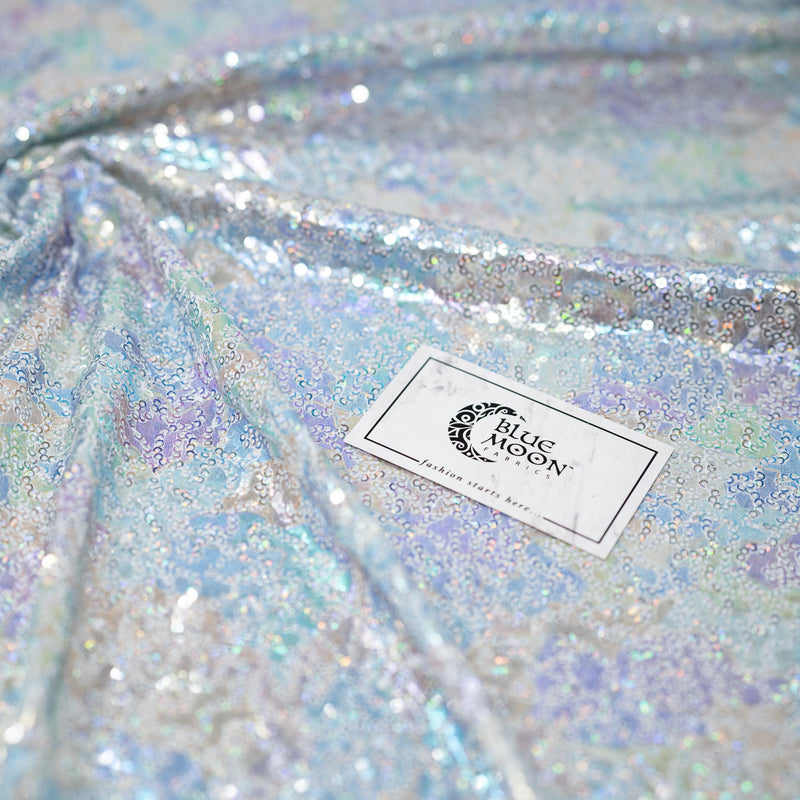 Elizabeth Foil Sequin Spandex Fabric | Blue Moon Fabrics