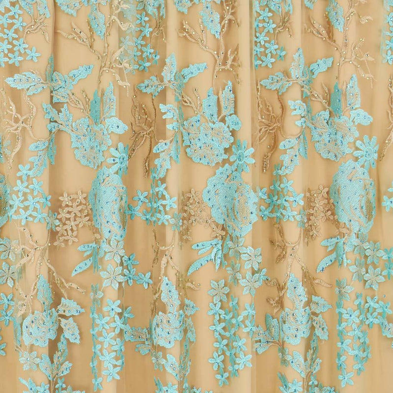 Eve Embroidered Mesh | Blue Moon Fabrics