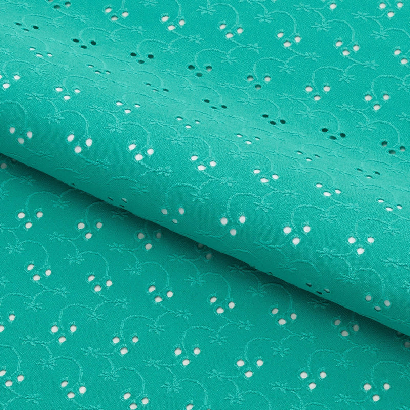 Eyelet Polyester Spandex Jacquard Fabric | Blue Moon Fabrics