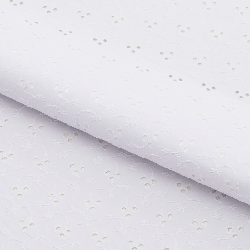 Eyelet Polyester Spandex Jacquard Fabric | Blue Moon Fabrics