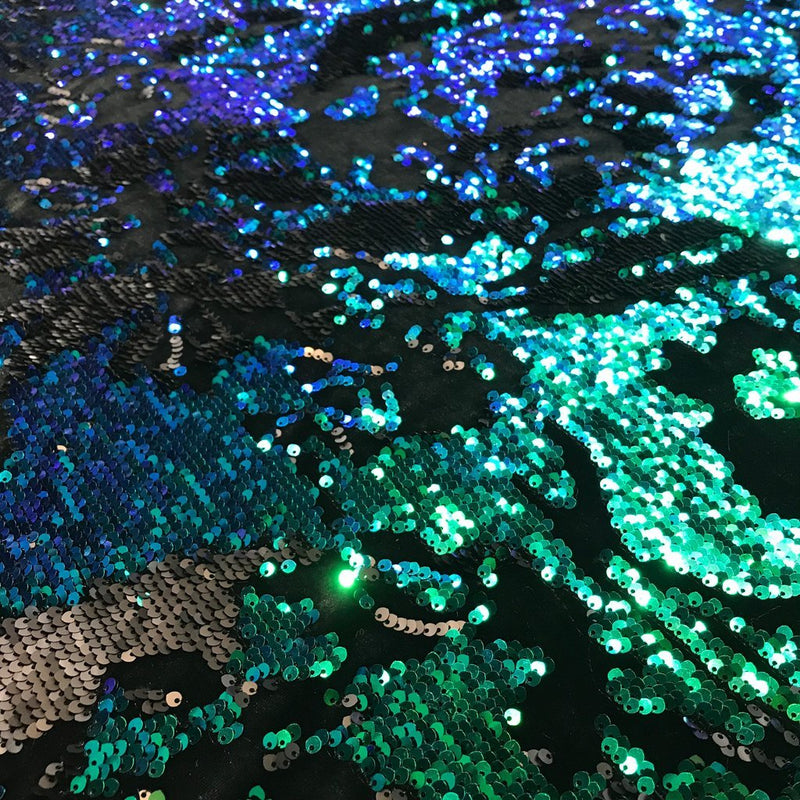 Flashback Stretch Velvet Flip Sequin | Blue Moon Fabrics