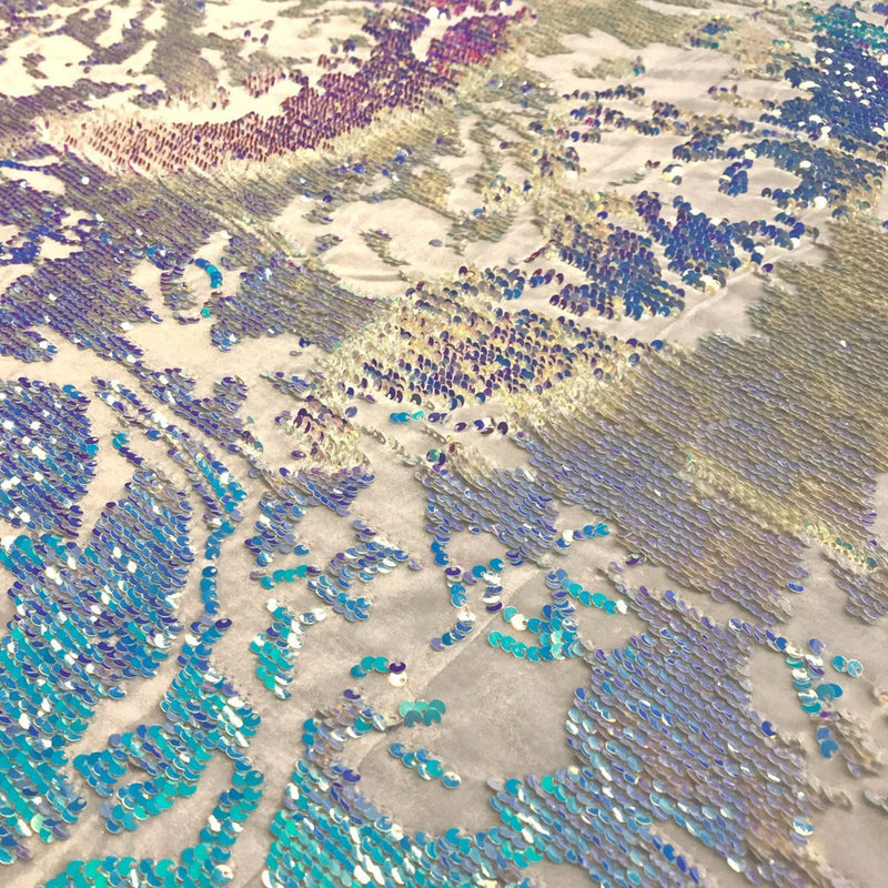 Flashback Stretch Velvet Flip Sequin | Blue Moon Fabrics