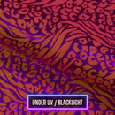 Funky Leopard Hologram Spandex Fabric | Blue Moon Fabrics