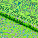 Funky Leopard Hologram Spandex Fabric | Blue Moon Fabrics