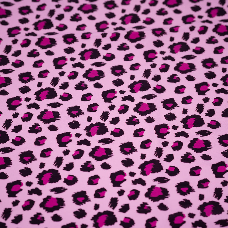 Furry Fuchsia Printed Spandex Fabric | Blue Moon Fabrics