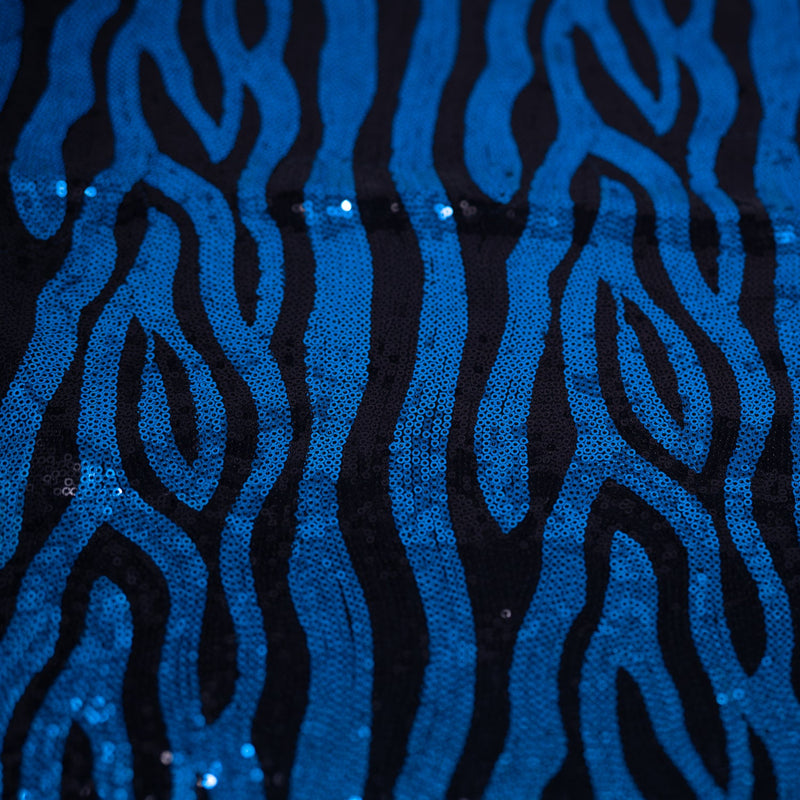 Zebra Glitz Spandex Sequin Fabric | Blue Moon Fabrics